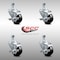 Service Caster 3.5 Inch SS Hard Rubber Wheel Swivel 10mm Threaded Stem Caster Set Brake SCC SCC-SSTS20S3514-HRS-TLB-M1015-4 - alternate 2